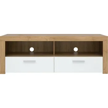 Televizní stolek Brwcz BALDER RTV2S dub riviéra/bílý lesk / 4BAL /