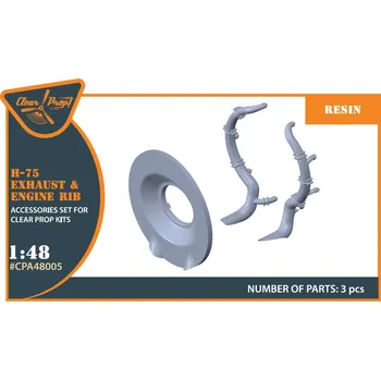 Plastikový model Clear Prop models 1/48 Hawk H-75 M/N/O resin exhaust for CP kit