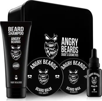 Péče o vousy Angry Beards Saloon dárková sada péče o vousy