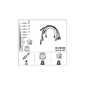 Zapalovací kabel Sada kabelů pro zapalování NGK RC-DW1206