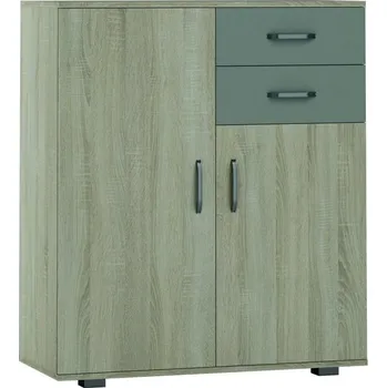 Komoda Komoda kombinovaná dub sonoma/šedá OLIVIA K5