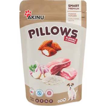 AKINU Pillows polštářky se slaninou a česnekem pro psy 80 g