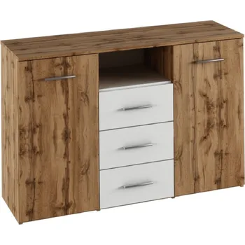 Komoda Tempo Kondela Komoda, dub wotan / bílá, GABRIELA