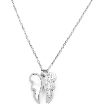 Řetízek BRUNOshop.cz Náhrdelník ANDĚLSKÁ KŘÍDLA s kamínky BÍLÝ