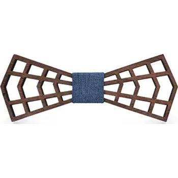 Dřevěný motýlek - Vyřezávaný, tmavá pavučina