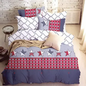 Povlečení KSTL 3-dílné Francouzské povlečení, hvězdy 200x220 cm 70x90 cm