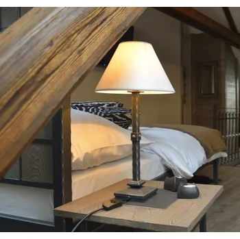 Lampička Iron Art ALCATRAZ kovová stolní lampa