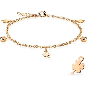 Náramek Šperky4U Dámský zlacený ocelový náramek na nohu - RN1144