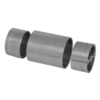 Přechod přímý s mezikusem (ø 42 mm) na dřevěné madlo EDB-S, broušená nerez K320 / AISI304