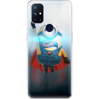 Pouzdro na mobilní telefon Silikonové pouzdro iSaprio - OnePlus Nord N10 5G - Mimons Superman 02 (Odolný silikonový kryt, obal, pouzdro iSaprio - OnePlus Nord N10 5G - Mimons Superman 02 - skvělá ochrana a pružnost, stylový UV potisk, lehkost, tiskne se v České republice)