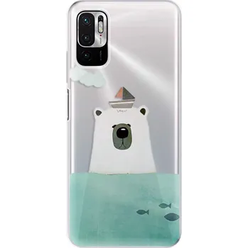Pouzdro na mobilní telefon Silikonové pouzdro iSaprio - Xiaomi Redmi Note 10 5G / Xiaomi Poco M3 Pro 5G - Bear With Boat (Odolný silikonový kryt, obal, pouzdro iSaprio - Xiaomi Redmi Note 10 5G / Xiaomi Poco M3 Pro 5G - Bear With Boat - skvělá ochrana a pružnost, stylový UV potisk,