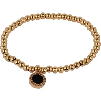 Náramek Troli Pozlacený kuličkový náramek s oboustranným přívěskem + 2 měsíce na vrácení zboží