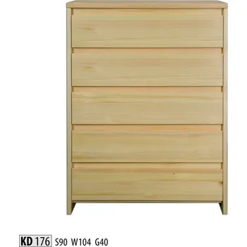 Nábytek Drewmax Komoda KD176 masiv (Barva dřeva: Gray)