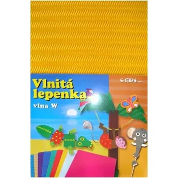 Karton Lepenka vlnitá, vlny 3D, A4, žlutá