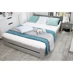 Maxi-Drew Postel z masivu Ola 140x200 šedá, borovice + rošt