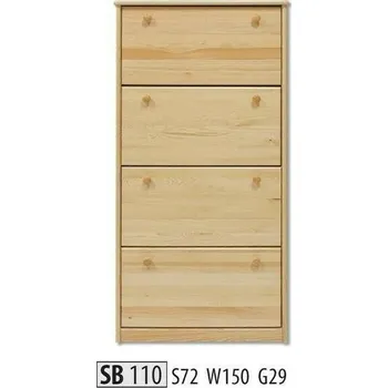 Nábytek Drewmax Botník SB110 masiv (Barva dřeva: Dub)