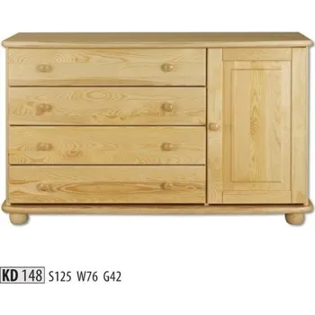 Nábytek Drewmax Komoda KD148 masiv (Barva dřeva: Olše)