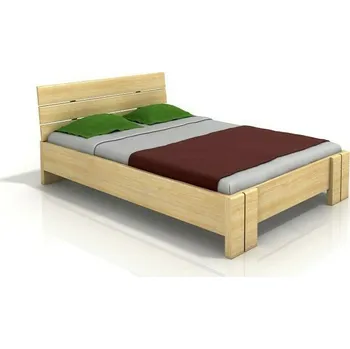 Postel Visby Postel Arhus High Long 140x220 cm, borovice masiv (Barva dřeva: Bílá, Volba roštu: 14-laťkový rošt)