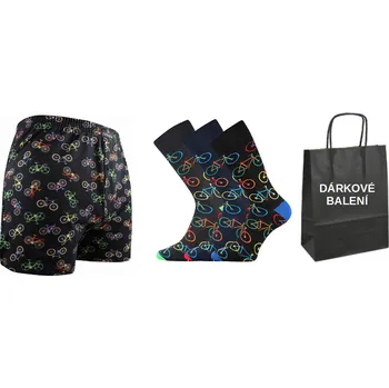 Pánská móda Lonka® LONKA ponožky Wearel 3 páry + trenýrky LONKA Karlos bike ponožky 43-46 + trenýrky L