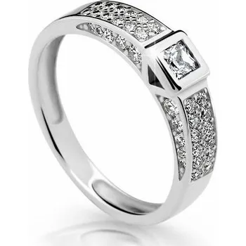 Prsten Netradiční zlatý prsten se zirkony Velikost: 48, Kameny: Se Zirkony, Váha: 2,3g