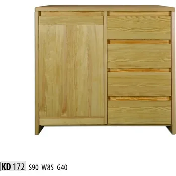 Nábytek Drewmax Komoda KD172 masiv (Barva dřeva: Ořech)