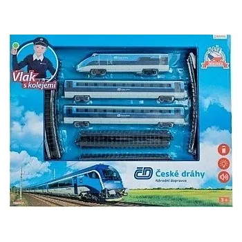 Vláček a vláčkodráha Vlak České dráhy s kolejemi 23 ks na baterie se zvukem se světlem 189690