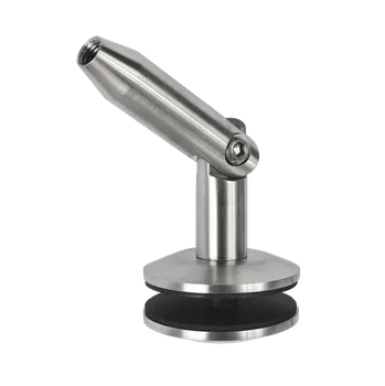 Zábradlí Kotvení (sklo / táhlo) na sklenený přístřešek (pro sklo 8.00 - 12.76mm, závit M10), broušená nerez K320 /AISI316