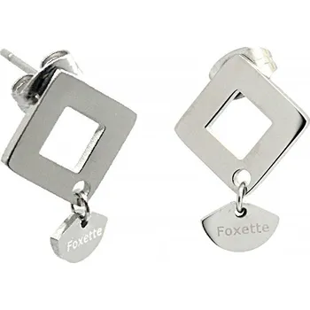Náušnice Foxette Leštěné náušnice čtverce z chirurgické oceli Foxette JF_0336