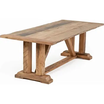 Jídelní stůl HAHNHOLZ Jídelní stůl z masivního dubového dřeva OLD Objednat v délce: 140 cm, šířka: 100 cm, výška: 80 cm