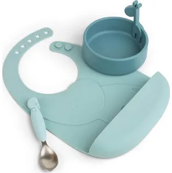 dětská jídelní sada DONE BY DEER Peekaboo startovací jídelní set Deer Friends - modrý