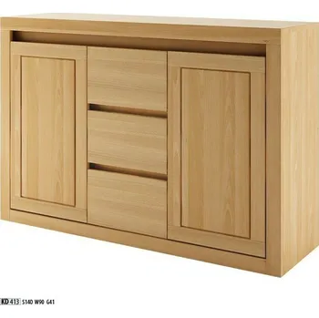Drewmax Komoda KD413 masiv buk (Barva dřeva: Lausane)