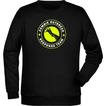 Pánská mikina Mikina Zombie Outbreak Response Team Zombie Hand - černá