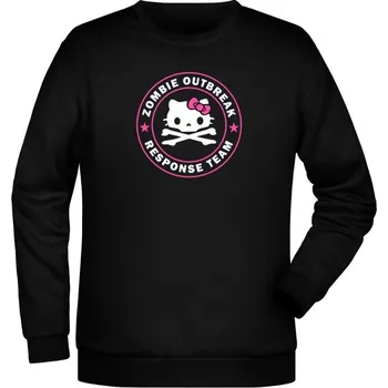 Pánská mikina Mikina Zombie Outbreak Response Team Hello Zombie - černá