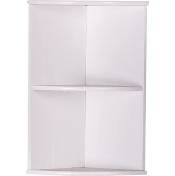 Policová skříň Tempo Kondela Závěsná rohová police, bílá, ATENE TYP 4