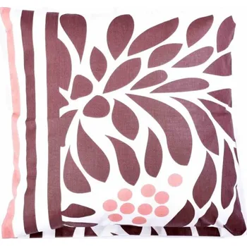 Povlak na dekorativní polštářek Bellatex Povlak na polštář bavlněný 40 x 40 cm hnědá chryzantéma