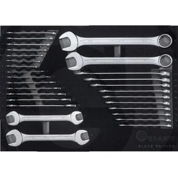 Skříňka na nářadí Sada ploché a očkoploché klíče 28 ks Granit BLACK EDITION vložka pro dílenské vozíky