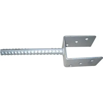 Příslušenství pro plot LEVIOR Patka sloupku U 101x60x100mm tl.4mm trn 18x200mm ZN