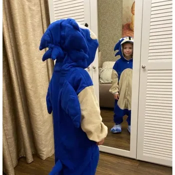 Karnevalový kostým Overal / kostým Ježek Sonic Variace: Overal / pyžamo, Velikost: XS/100