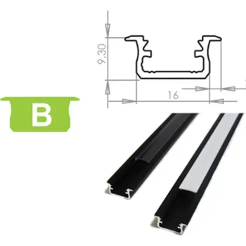 LED lišta LEDLabs Hliníkový profil LUMINES B zápustný 3m pro LED pásky, černý