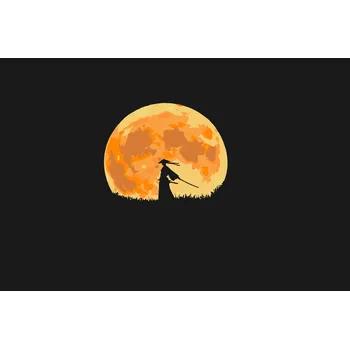 Malování podle čísel - Samuraj při západu slunce Velikost: 40x60cm, Rámování: Pouze srolované plátno