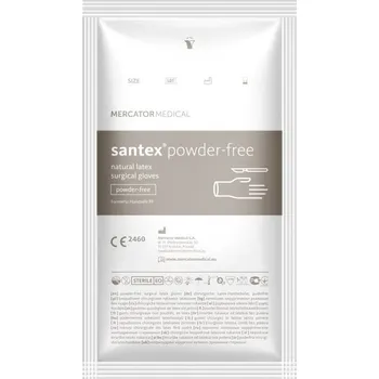 Vyšetřovací rukavice Handsafe SANTEX POWDERED-FREE latexové nepudrované sterilní rukavice, 1 pár Velikost: 6