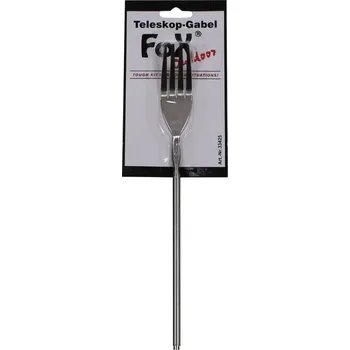 Příbor Vidlička teleskopická Fox Outdoor - stříbrná