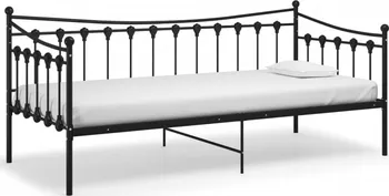 Postel vidaXL Kovový rám rozkládací postele 90 x 200 cm černý