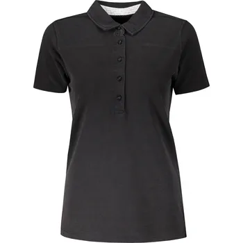 Dámské tričko Dámské triko s límečkem fashion JAMES NICHOLSON JN711 BLACK/WHITE TITAN L