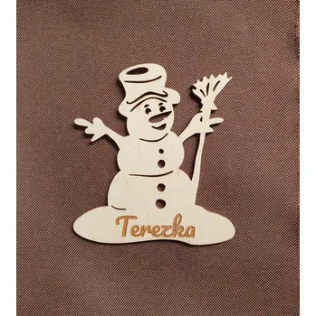 Vánoční dekorace Vánoční dekorace sněhulák se jménem