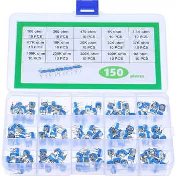 Vývojová deska Sada trimrů RM065 100 - 1M Ohm 15 hodnot - 150 kusů