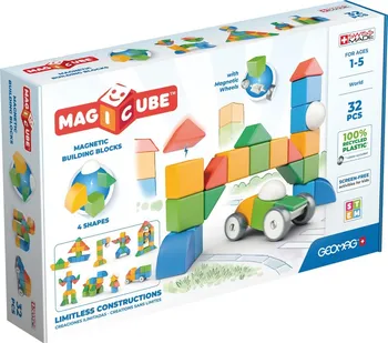 Stavebnice Geomag Geomag MagiCube 4 Shapes Recycled World 32 ks