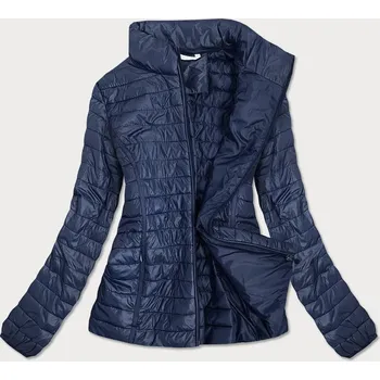 Tmavě modrá prošívaná dámská bunda se stojáčkem (7611) odstíny modré 46