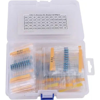 Vývojová deska Sada rezistorů 1/2W 1% (1R2-1M Ohm) - 500 kusů