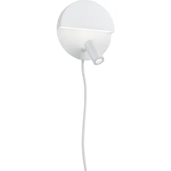 Nástěnné svítidlo Trio Leuchten 222370231 MARIO - Nástěné LED svítidlo za zeď k posteli se čtecí bodovkou, 3000K (Nástěnné svítidlo k posteli s kabelem do zásuvky v bílé barvě)